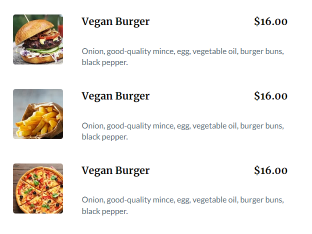Menu Items Module